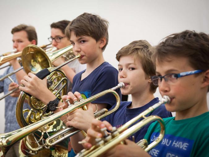 Members of the state youth orchestra NRW