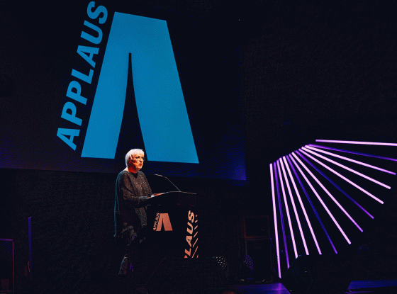 Kulturstaatsministerin Claudia Roth bei der Verleihung der APPLAUS-Awards 2023